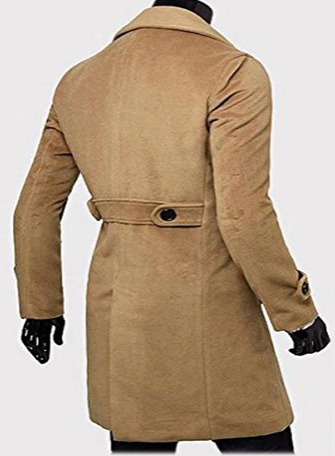 Generic - Winter Slim Long Overcoat Brown - Image 1