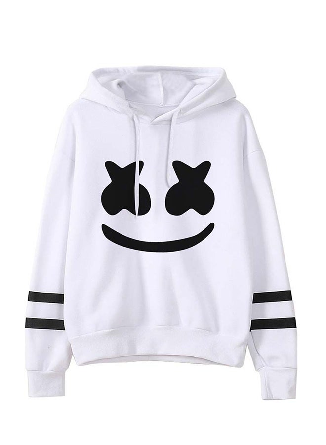 Generic - Dj Marshmello Pattern Print Sweatshirt White - Image 1