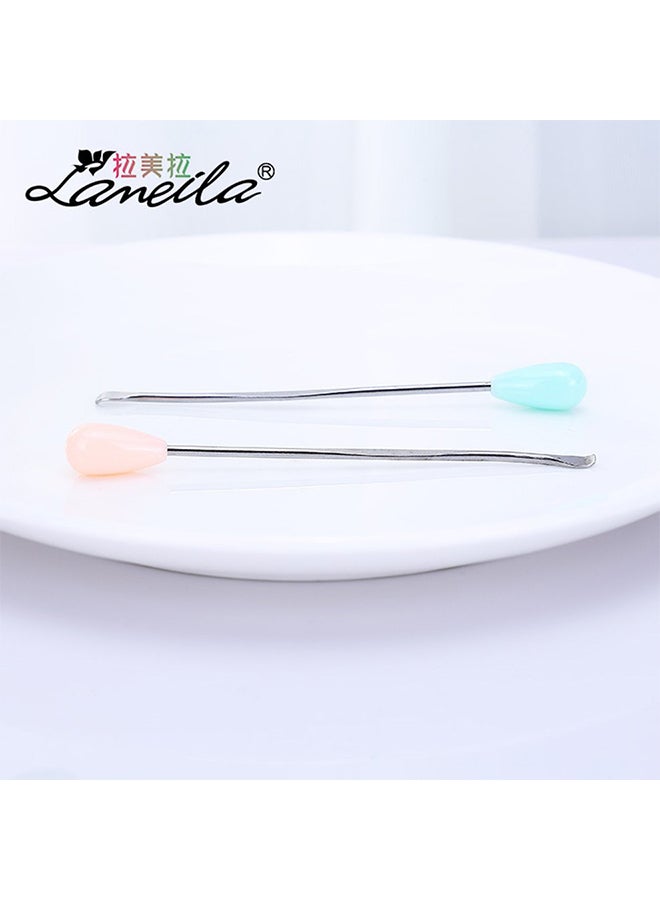 Lameila 2-Piece Ear Wax Curette Cleaner Silver 82 x 8mm  - Image 3