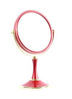 Double Sided Mirror Red/Gold 17x17cm