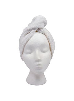 Turbie Twist Super-Absorbent Hair Towel (White) Hair Towel White  - Image 1
