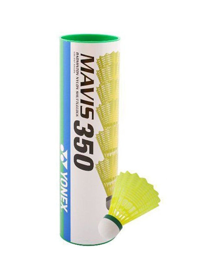 يونيكس مجموعة كرات ريشة بطيئة مافيس 600, بلون أصفر, مقاس 16 × 4 × 4 سم, مكونة من 6 قطع 16 x 4 x 4سم