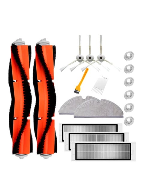 18-Piece Vacuum Cleaner Accessories Set SD-006 White/Orange/Black