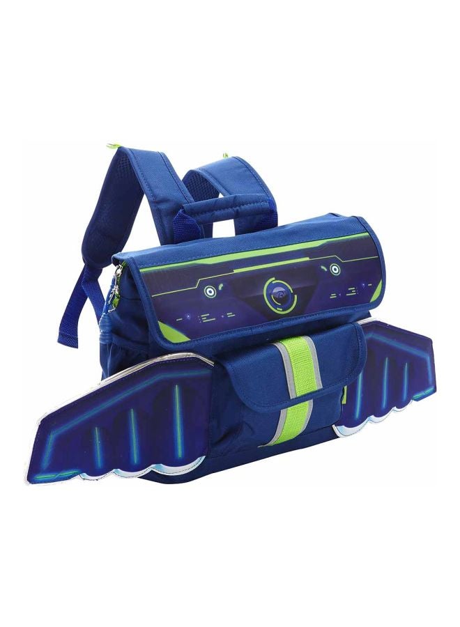 Bixbee Space Racer Backpack With LED Light Blue/Purple/Green  - Image 1