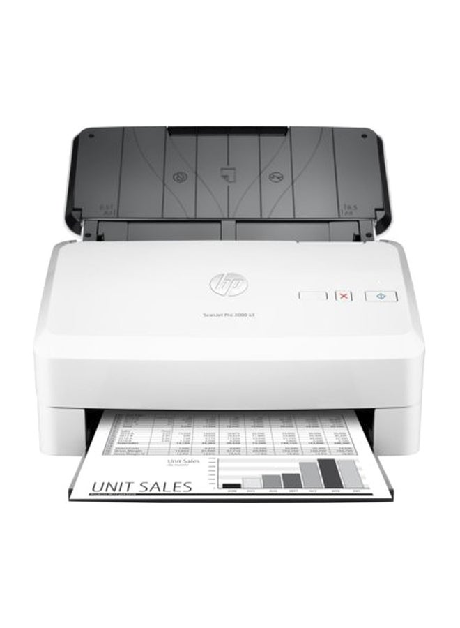 HP - L2753A ScanJet Pro 3000 S3 Sheet-Feed Document Scanner White - Image 1