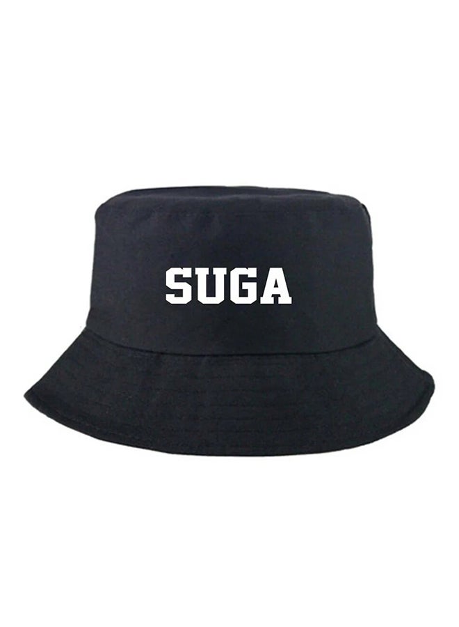 Printed Cotton Hat Black