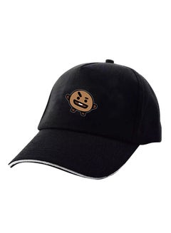 Cartoon Printed Baseball Cap Black