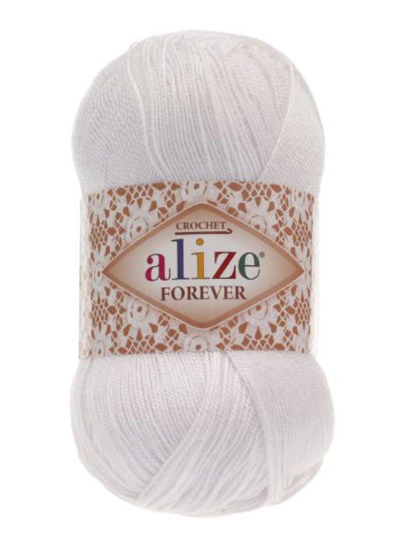 أليز غزل حياكة يدوي فوريفر أبيض 055 300متر