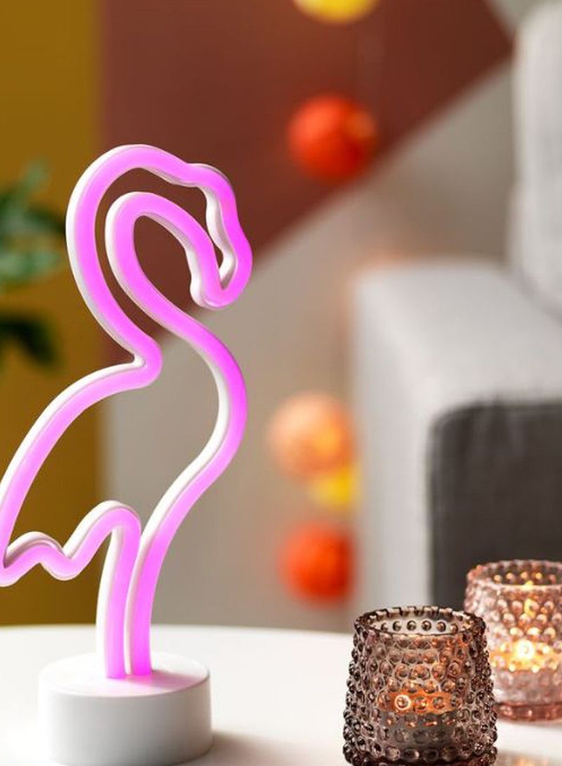 JYSK - Knut Flamingo Decorative Table Light Pink/White - Image 1