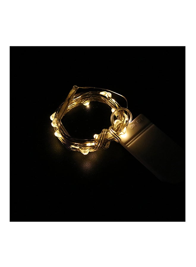 Generic - 10 LED Copper String Decorative Light For Wedding Party Yellow 1meter - Image 1