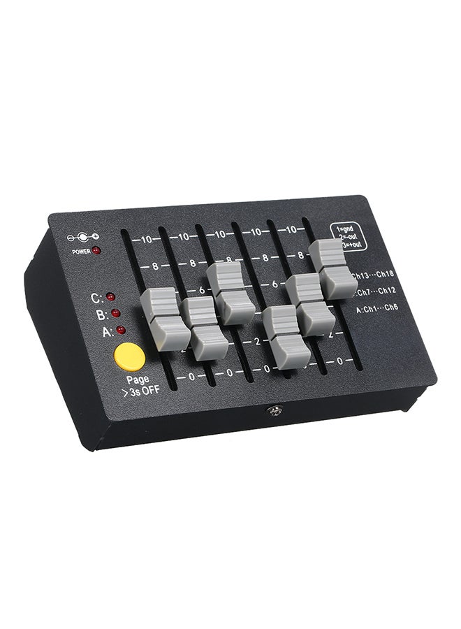 ماركة غير محددة جهاز تحكم DMX-18 DJ محمول صغير للمسارح بتيار متردد وبجهد يتراوح بين 100-240 فولت وقوة 0.5 وات أسود 137 x 87 x 40مم  - Image 1