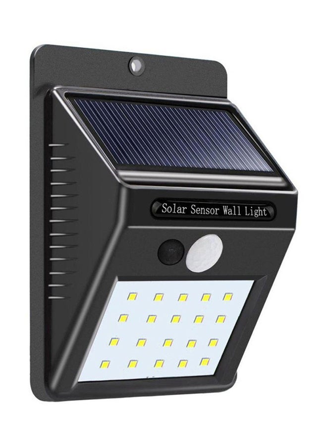 مصباح جداري مكون من 30 وحدة LED للإنارة الخارجية يعمل بالطاقة الشمسية أسود 13 x 10 x 5سم 