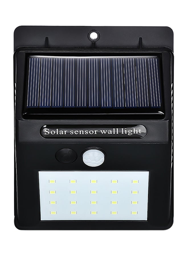 20 مصباح LED تعمل بالطاقة الشمسية بمستشعر للحركة أسود - Image 1