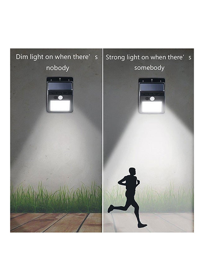 20 مصباح LED تعمل بالطاقة الشمسية بمستشعر للحركة أسود - Image 2