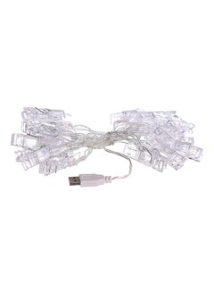 Generic 20 LED Fairy String Photo Peg Clip Lights Multicolour 12 x 12 x 8centimeter  - Image 1