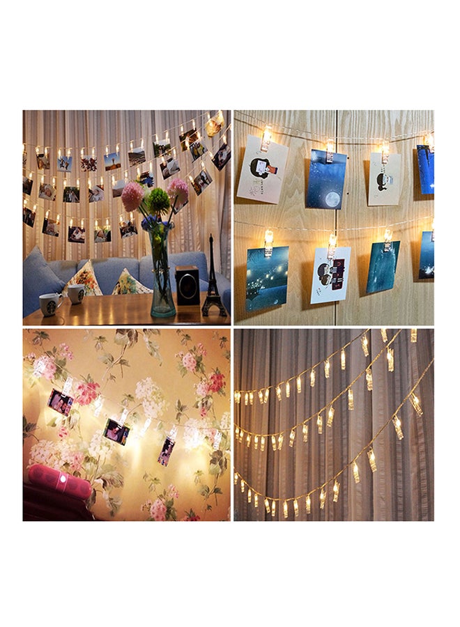 LED Photo Clip Light String Fairy Lights Gold 1.5meter - Image 2