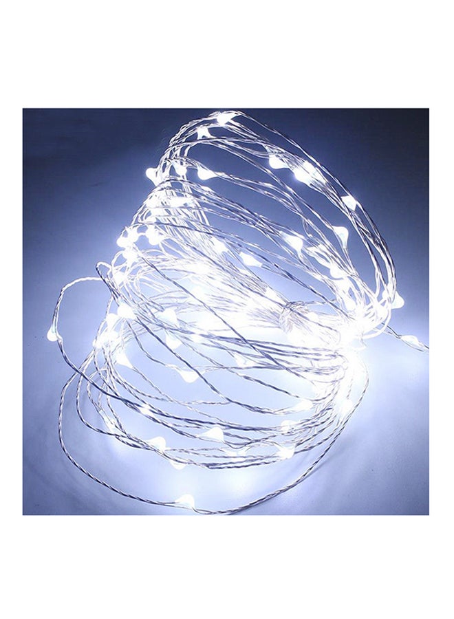 ماركة غير محددة مجموعة مصابيح LED رائعة وبراقة مزودة بسلك من النحاس مثالية كديكور للحفلات مكونة من 20 قطعة أبيض 2متر 