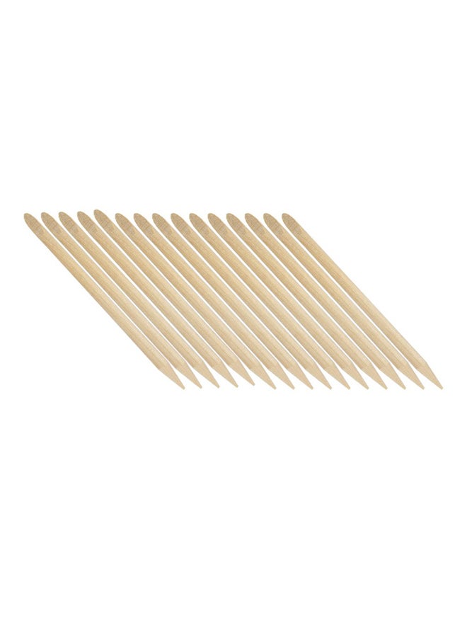 أعواد خشبية لإزالة جلد الأظافر الميت وتزيين الأظافر من 100 عود بيج