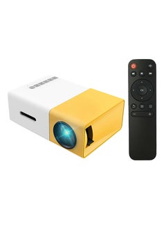 ماركة غير محددة جهاز بروجيكتور LED صغير بمنفذ SVGA بقدرة 400 شمعة V2344EU أبيض/ أصفر/ أسود  - Image 1