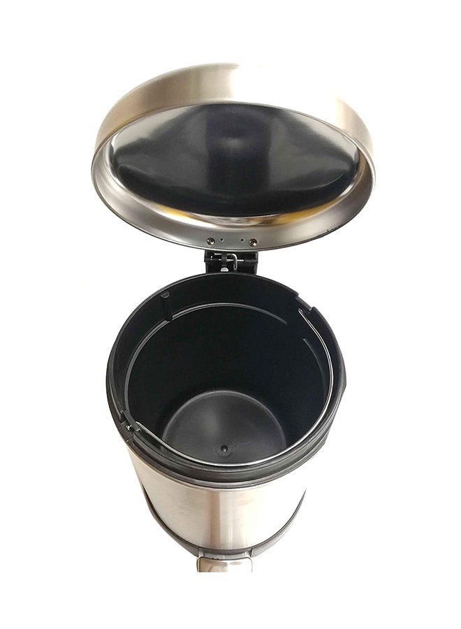 BITA Stainless Steel Heavy Duty Hydrolic Lid Opener Trash Silver/Black 20Liters 