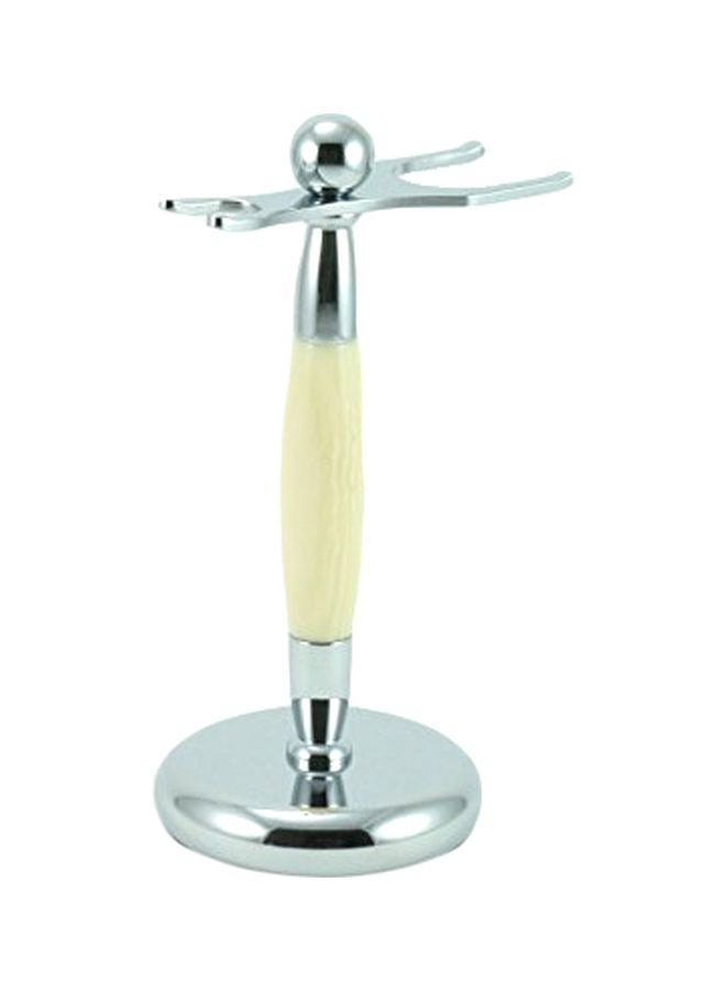 G.B.S Deluxe Shaving Brush Stand Silver/Beige - Image 1
