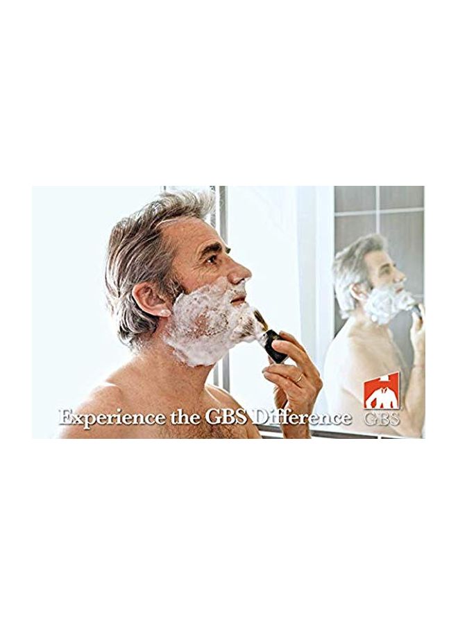 G.B.S Deluxe Shaving Brush Stand Silver/Beige - Image 2