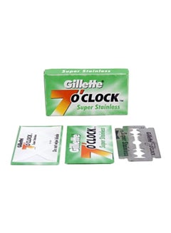 Blade Sampler Pack Of 5 7 O'clock Double Edge Safety Razor Blades Silver/Black 