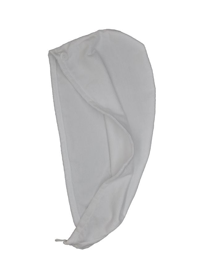 يو رو توربان يلف على الشعر بتصميم منشفة من المايكروفايبر أبيض - Image 1