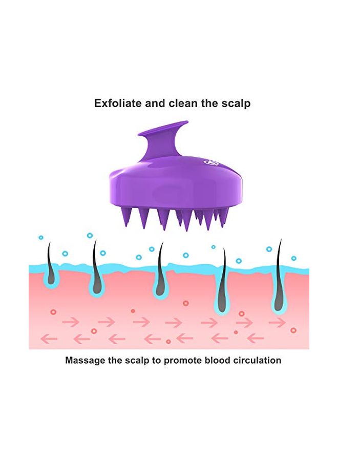 FReatech Shampoo Brush Scalp Massager Purple - Image 3