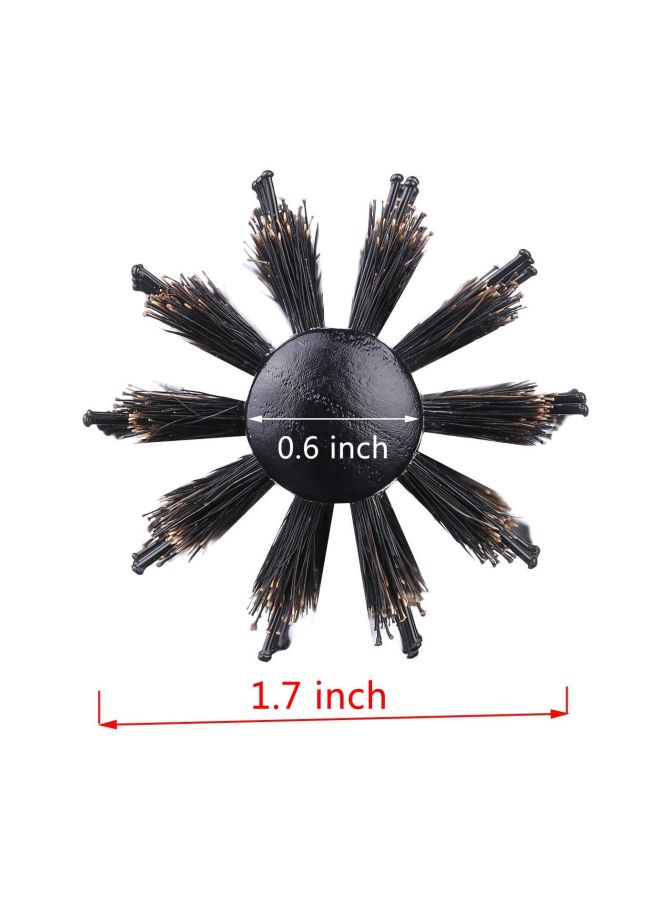 برفهير فرشاة شعر مستديرة مصنوعة من شعر الخنزير الطبيعي والنايلون أسود 1.7بوصة - Image 3