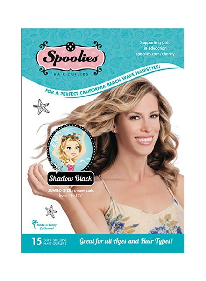 Spoolies 15-Piece Hair Curler Set Black - Image 3