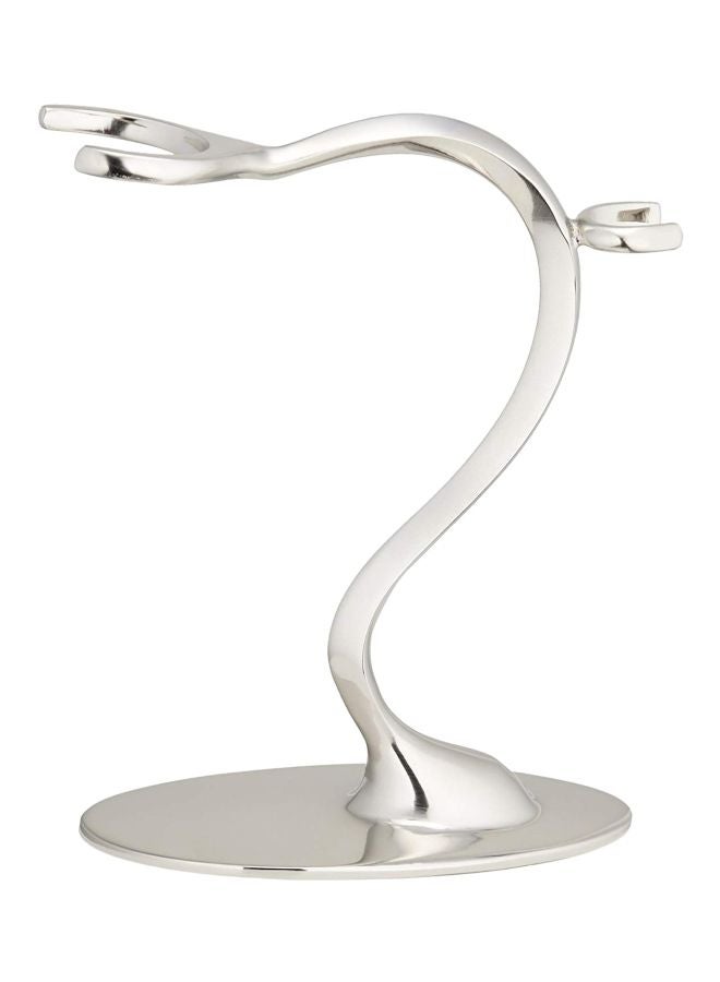 eShave Shaving Brush Stand Silver 14cm - Image 1