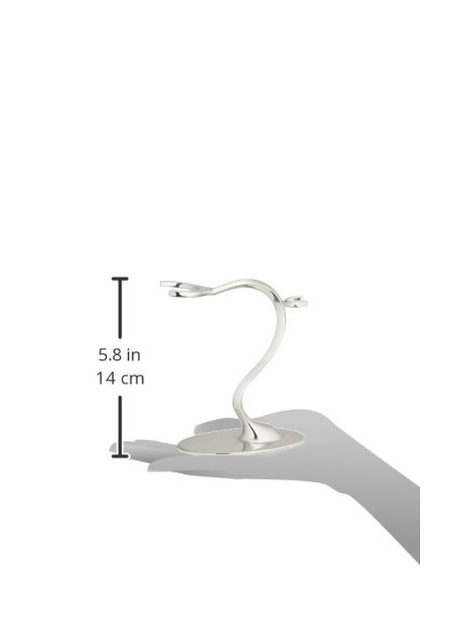 eShave Shaving Brush Stand Silver 14cm - Image 3