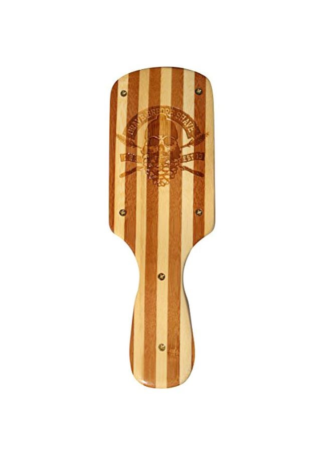 GRAVE BEFORE SHAVE Boar Bristle Bamboo Beard Brush Black/Yellow/Brown - Image 1