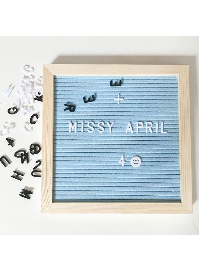 Wooden Frame Letter Board With Symbols And Numbers Light Blue  - Image 1