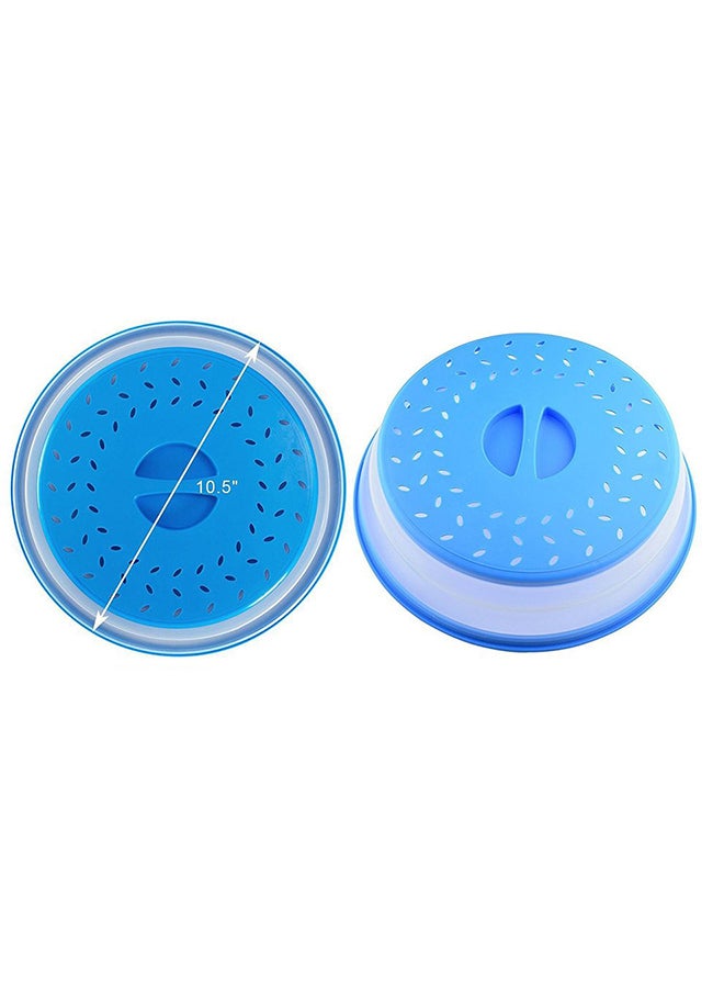 Collapsible Microwave Splatter Food Cover Lid blue 267*85mm  - Image 2