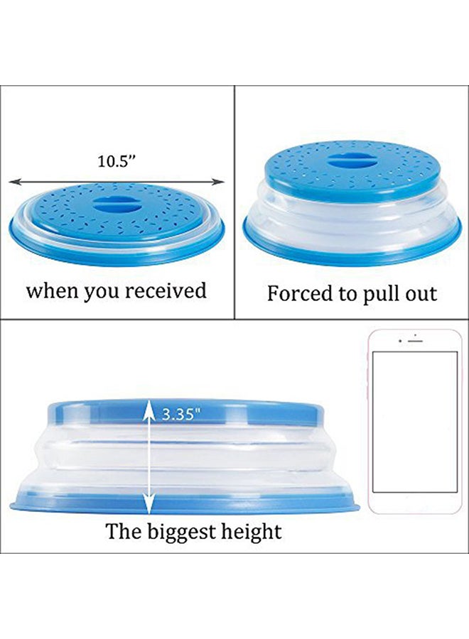 Collapsible Microwave Splatter Food Cover Lid blue 267*85mm  - Image 3