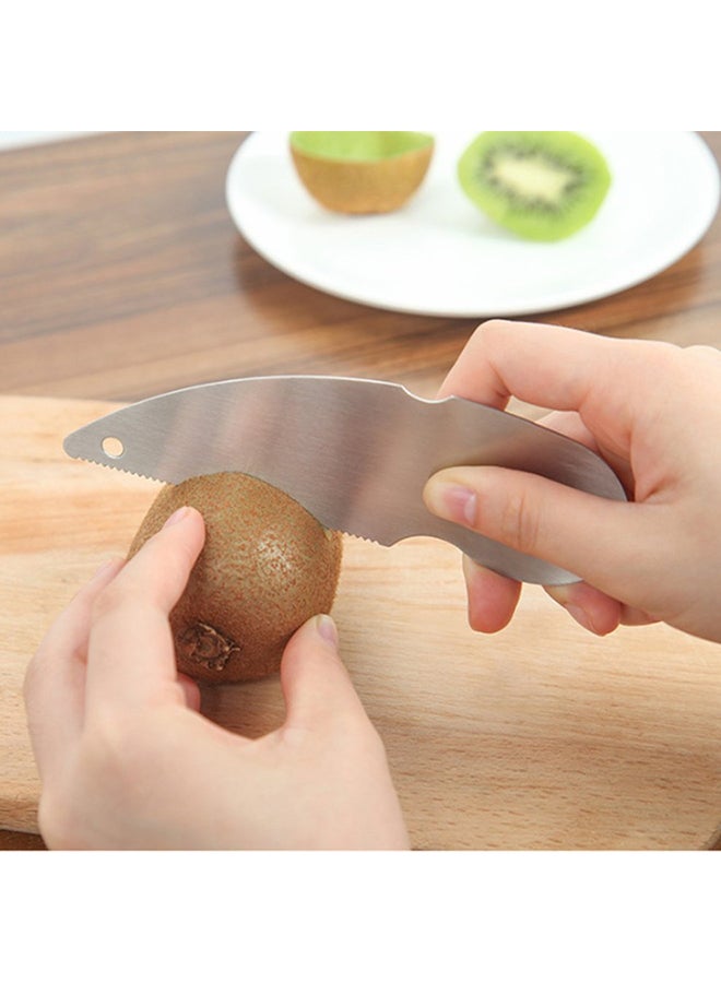 2-In-1 Kitchen Kiwi Fruit Knife Silver  - Image 4