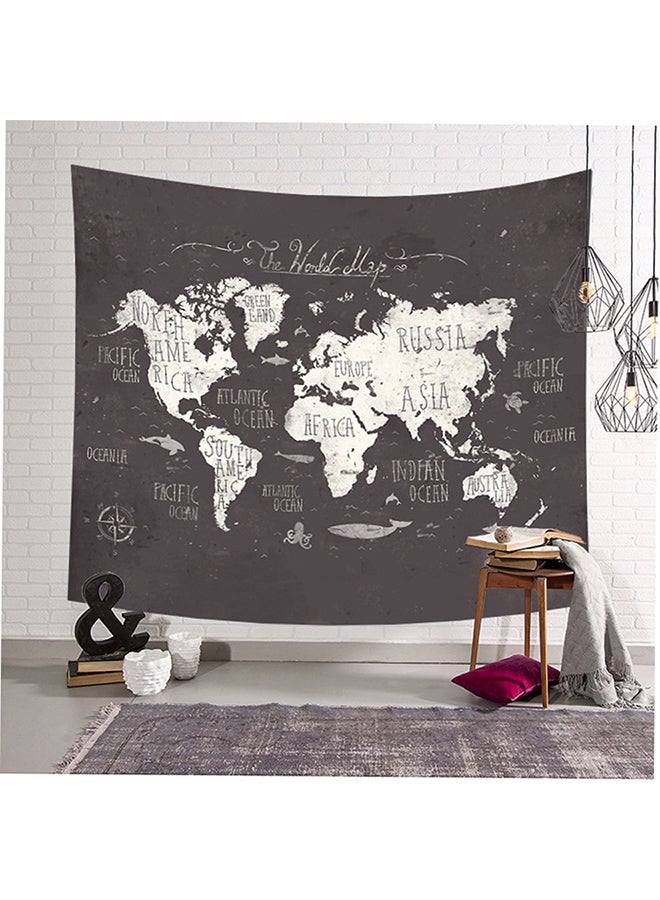 Generic - World Map Style Printing Wall Hanging Tapestry Multicolour - Image 1