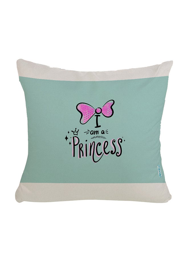 ديكالاك وسادة زينة بتصميم كلمة "Princess" متعدد الألوان 45 x 45سم