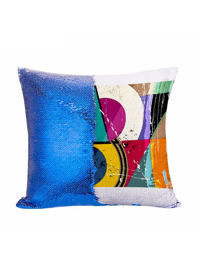 Decalac Geometric Forms Design Flip Sequin Decorative Pillow Multicolour 45x45cm