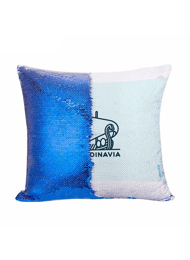 وسادة ديكورية مزينة بالترتر القلاب بتصميم سفينة متعدد الألوان 45x45سم