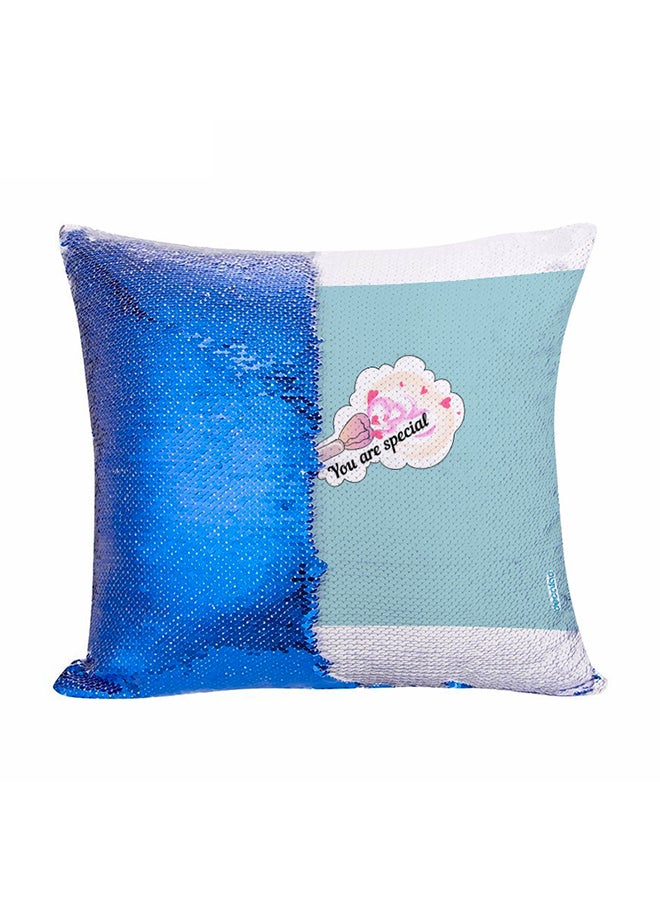 Decalac You Are Special Design Flip Sequin Decorative Pillow Multicolour 45x45cm
