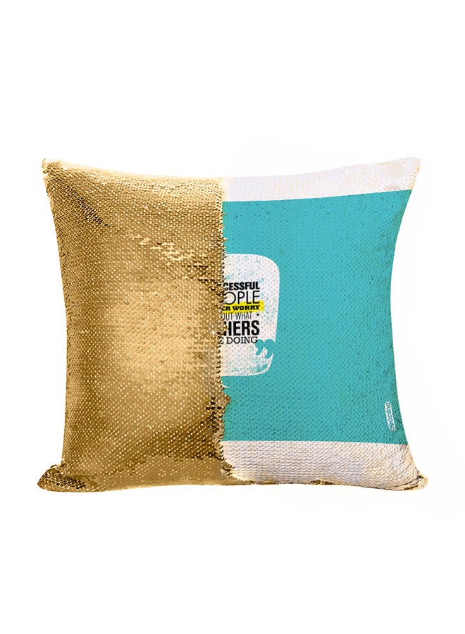 ديكالاك وسادة للزينة مع خرز قلاب بتصميم عبارة حول القلق متعدد الألوان 45 x 45سم - Image 1