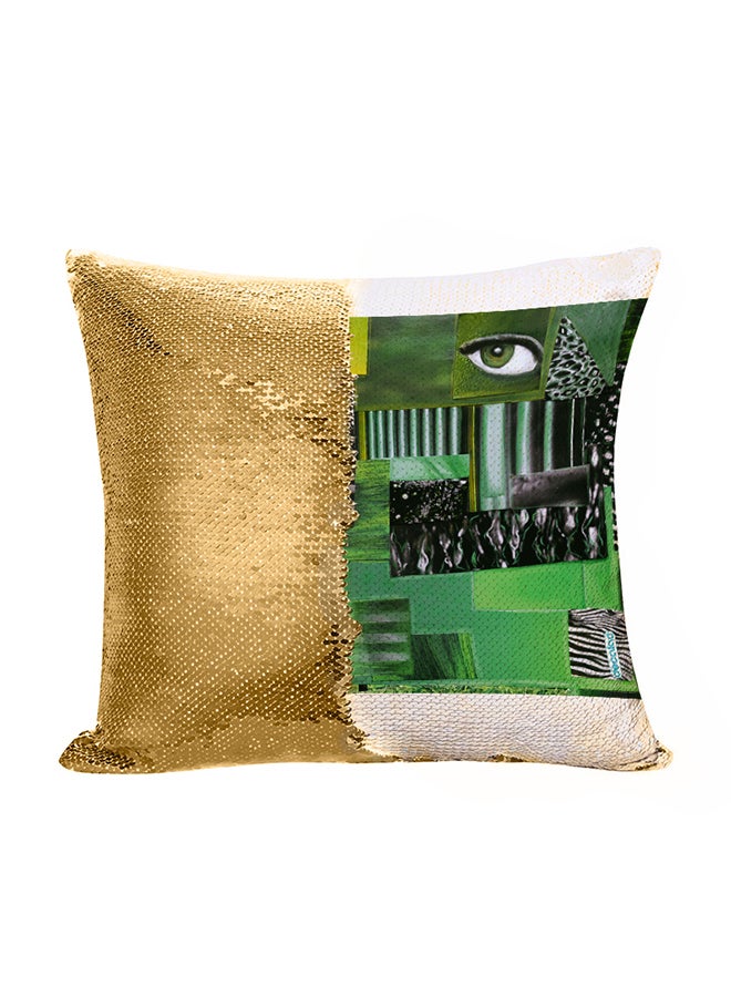 Decalac Abstract Art Design Flip Sequin Decorative Pillow Multicolour 45 x 45cm - Image 1