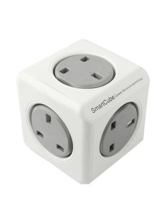 5-Way Smart Cube Extension Socket Grey/White 5cm - v1568274009/N29857160A_1