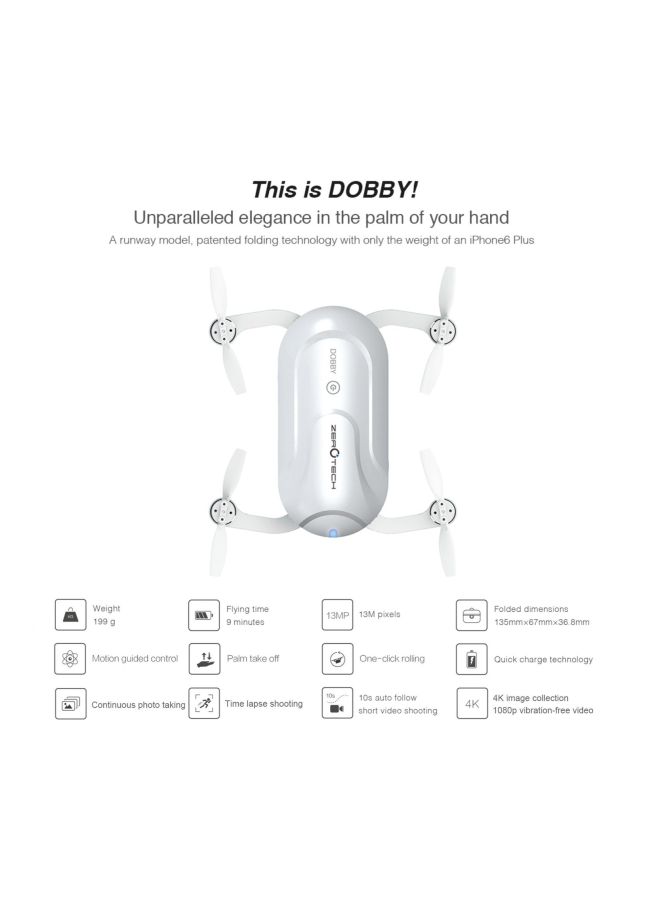 Zerotech Dobby Pocket Drone Black