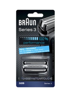 BRAUN Replacement Head For Series 3 32B Foil Cutter Silver/Black  - Image 1