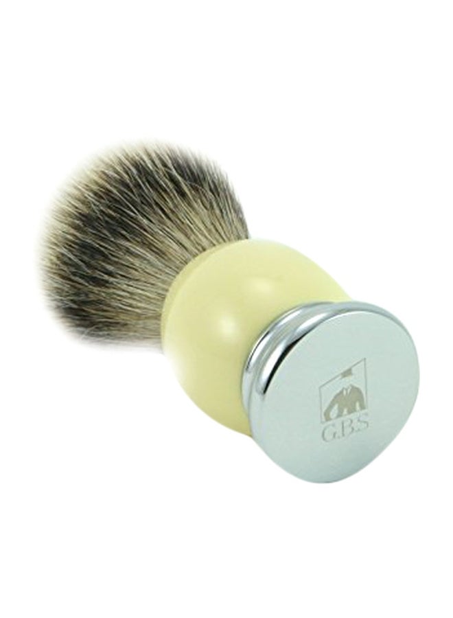 G.B.S Shaving Brush With Brush Stand And Razor Beige/Silver/Brown - Image 1