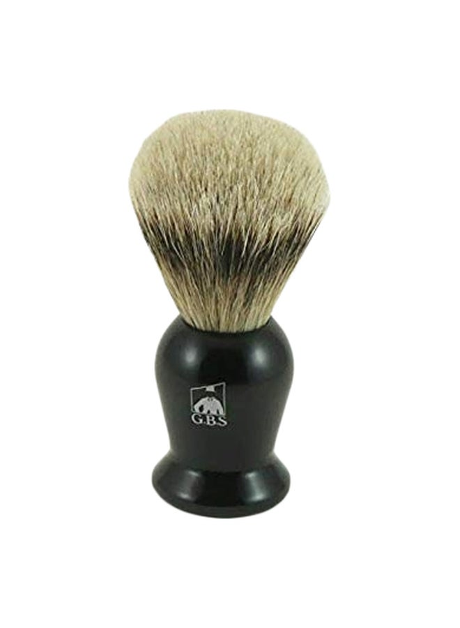 G.B.S Shaving Brush With Brush Stand Black/Silver/Beige - Image 1